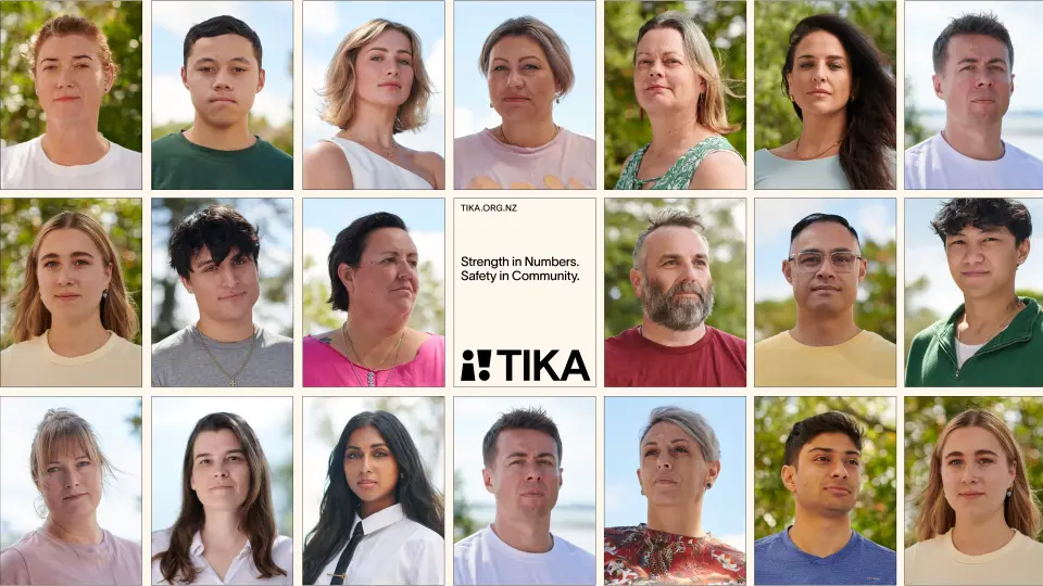 Grid of team portrait photos