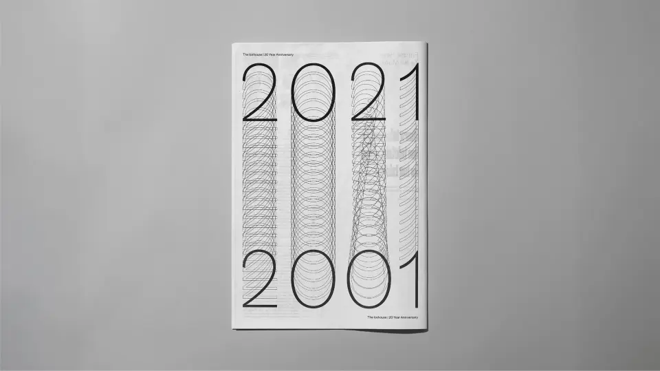 Icehouse anniversary publication cover reading “2021 2001”