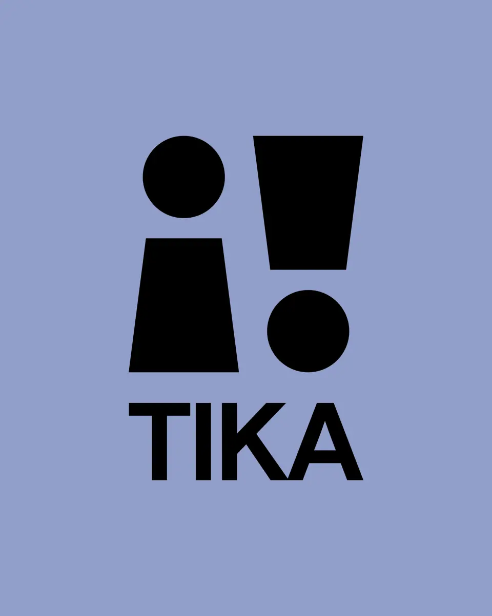 Tika logo in black on a lilac background