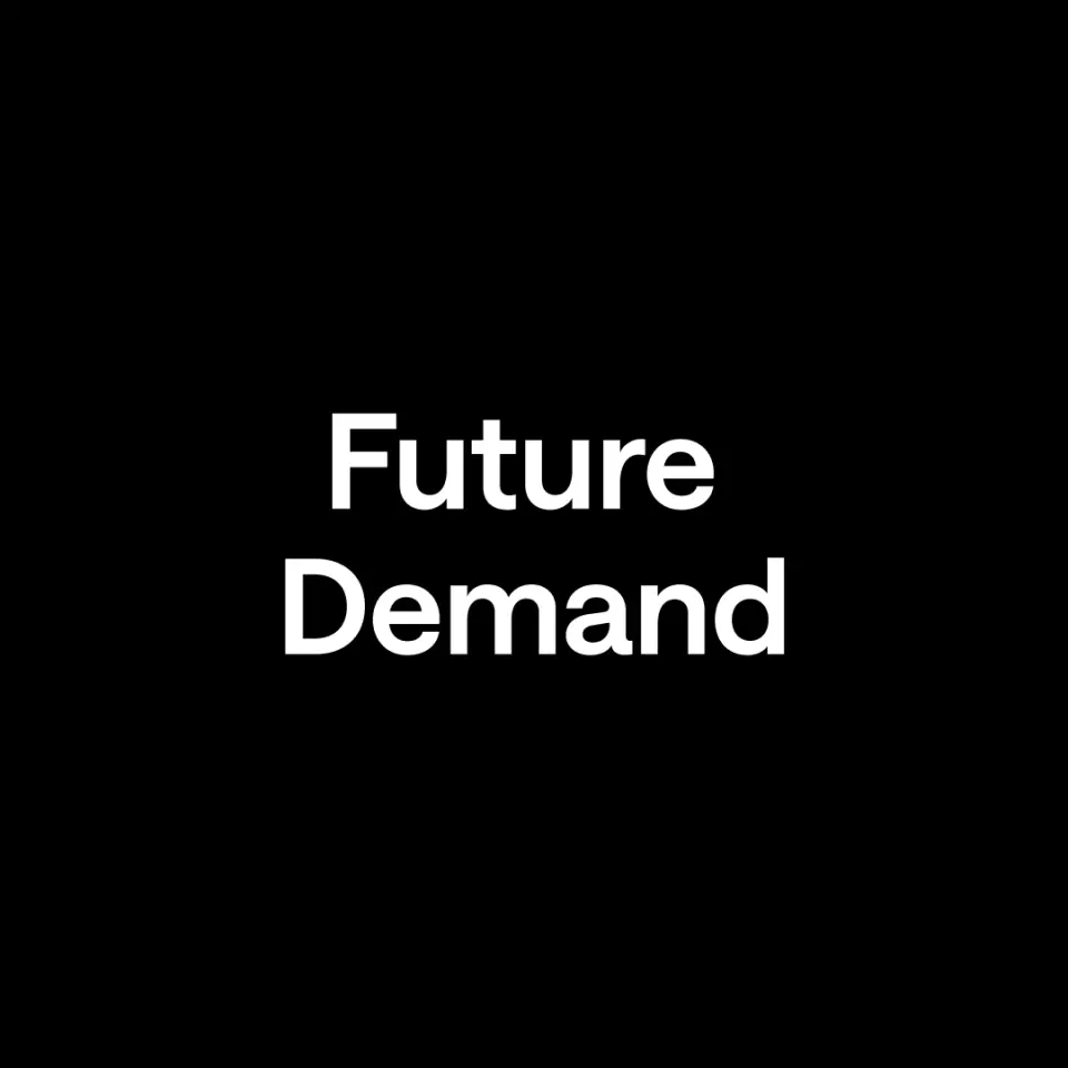 “Future Demand” in white text on black