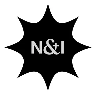 N&I starburst logo in black and white